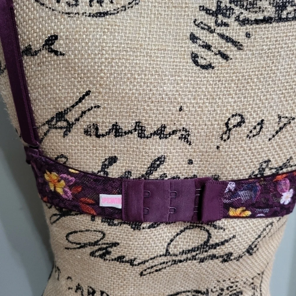 Victoria Secret Pink 34D Floral Bra